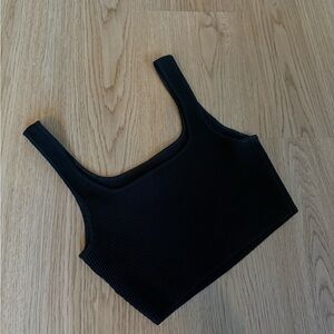Aritzia Babaton Black Ribbed Tank